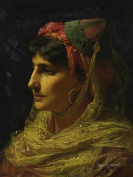 portrait of a man holding a book Painting - PORTRAIT OF A WOMAN Frederick Arthur Bridgman Arab